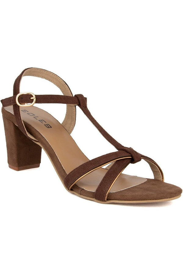 SOLES Women Brown Heels