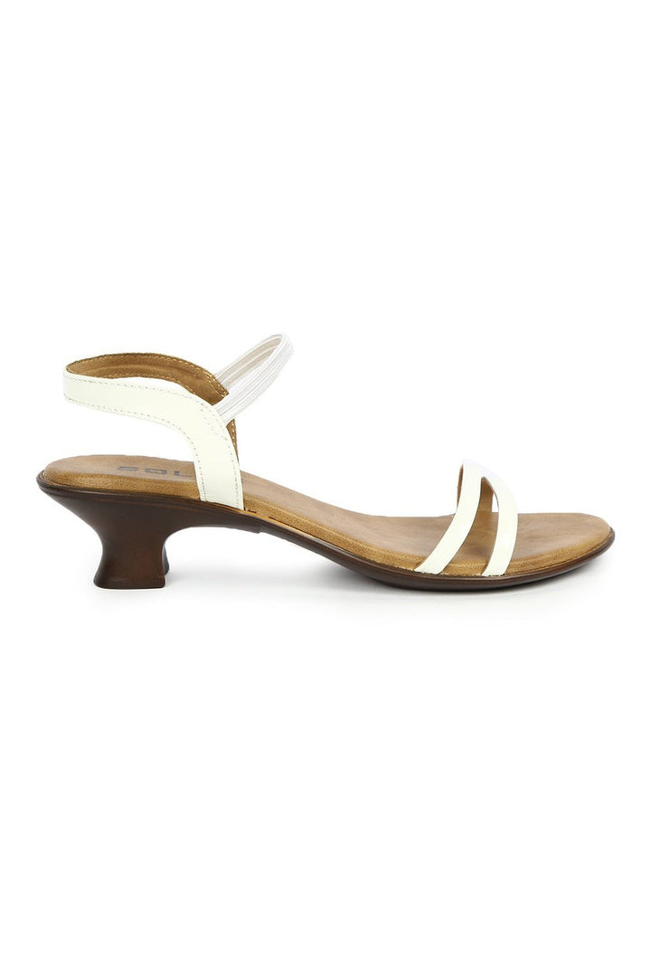 SOLES Sophisticated White heels Sandals - Elegance in Every Step - SOLES
