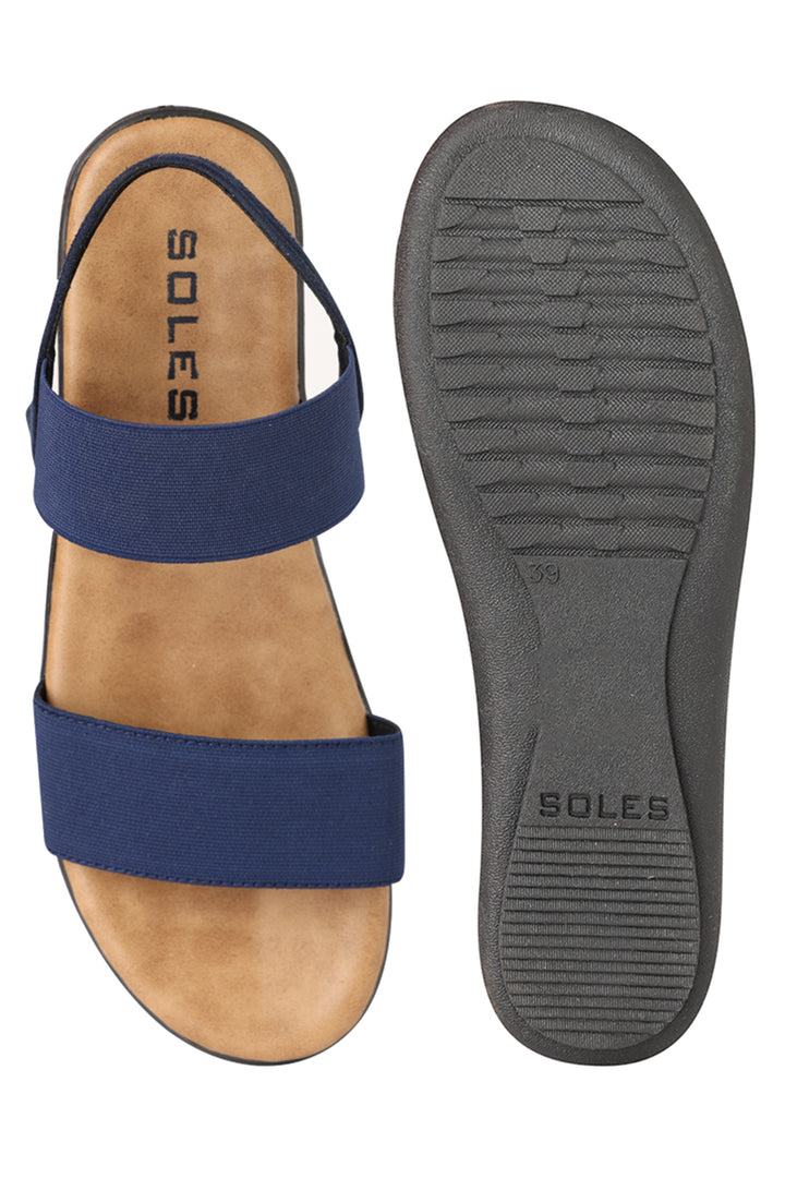 SOLES Women Blue Flat Sandals Flats