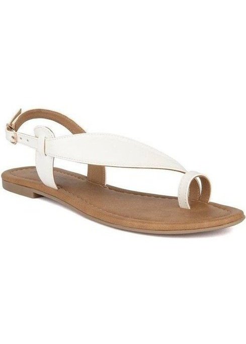 SOLES Women White FlatÊ Sandals