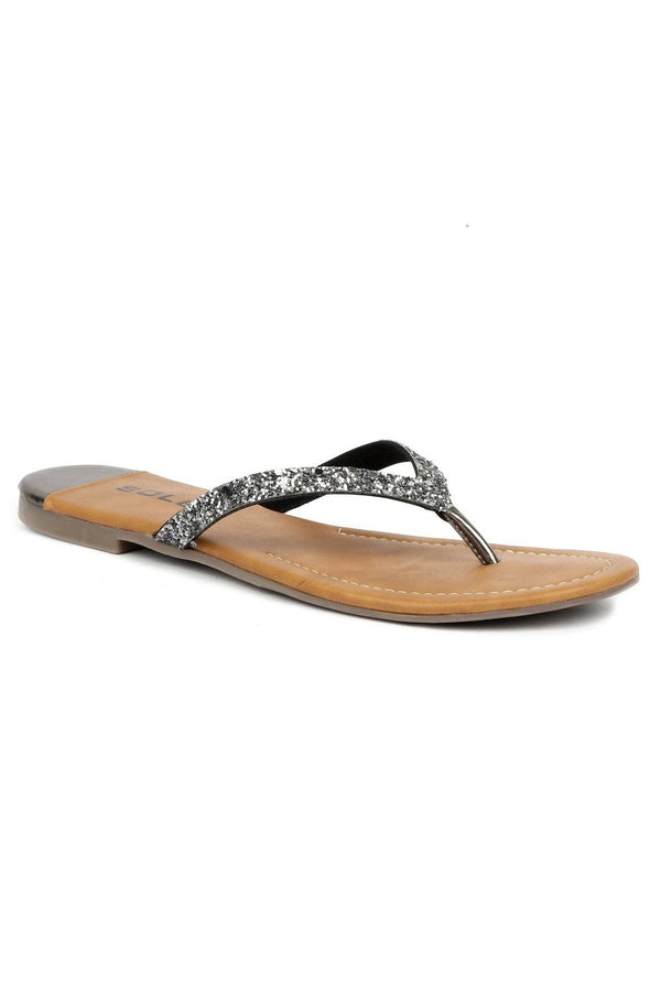 SOLES Chic Rose Gold Flat Sandals - Luxurious Elegance