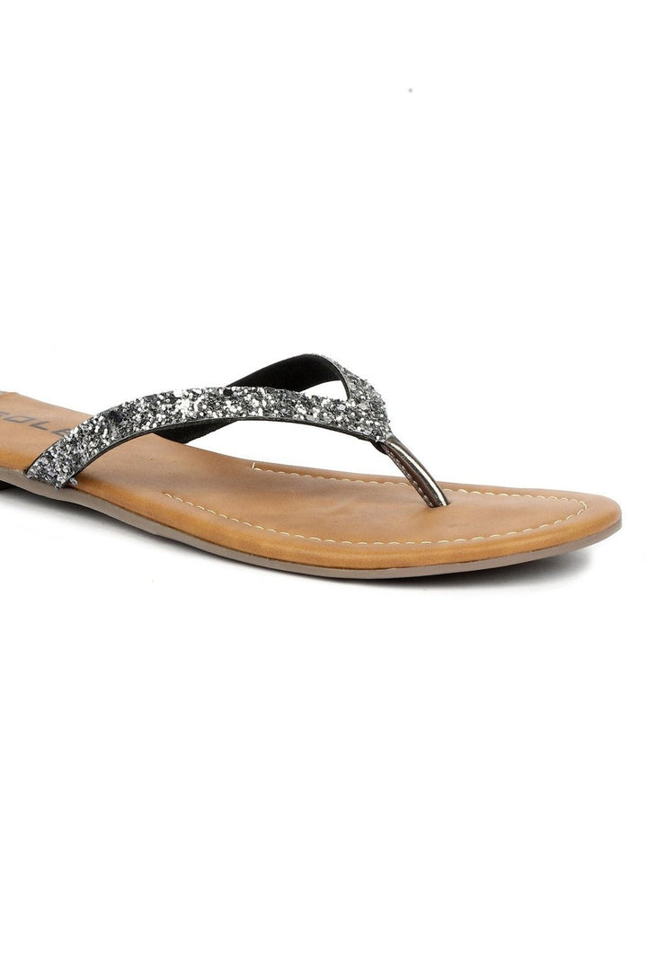SOLES Chic Rose Gold Flat Sandals - Luxurious Elegance