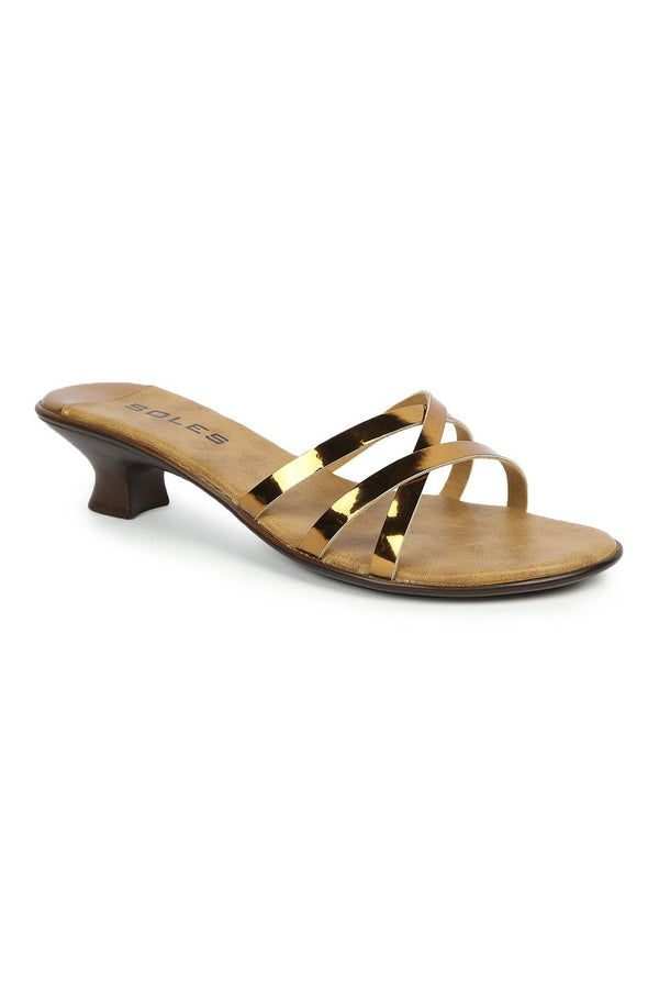 SOLES Bronze Heels - Elegant & Durable Footwear - SOLES