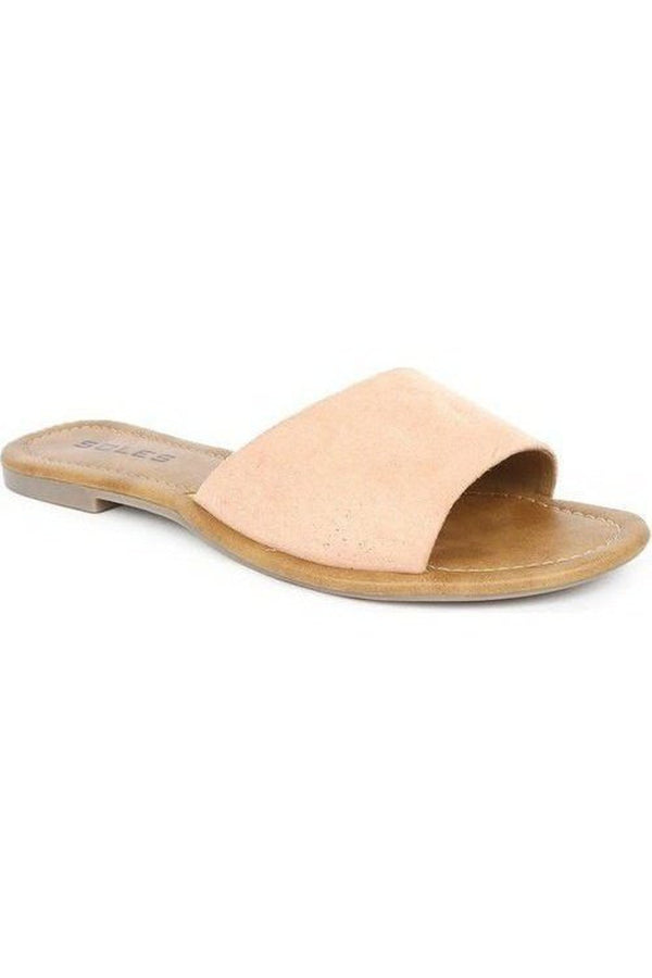 SOLES Pink Flat Sandals Flats