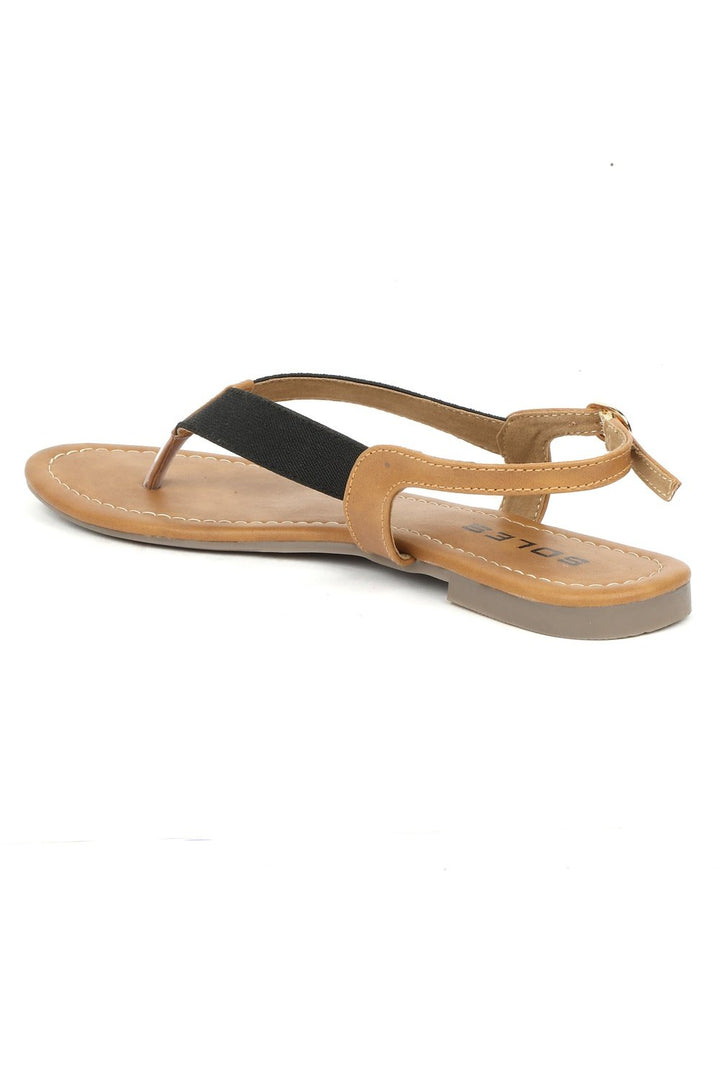 SOLES Classic Black Flat Sandals