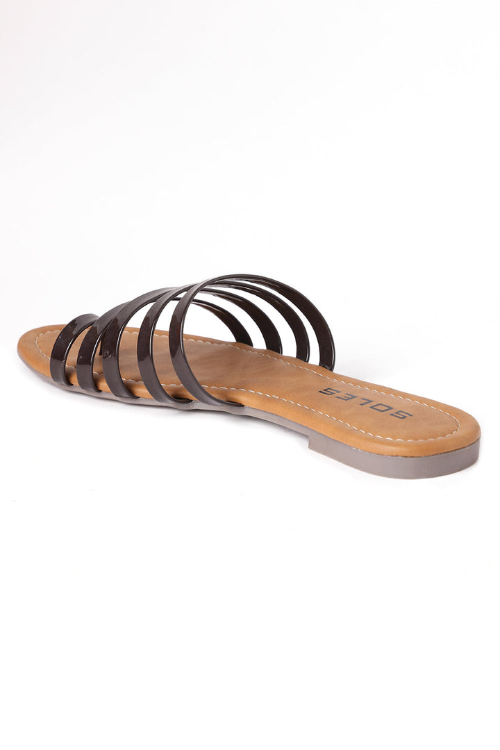 SOLES Classic Brown Flat Sandals - Luxurious Elegance