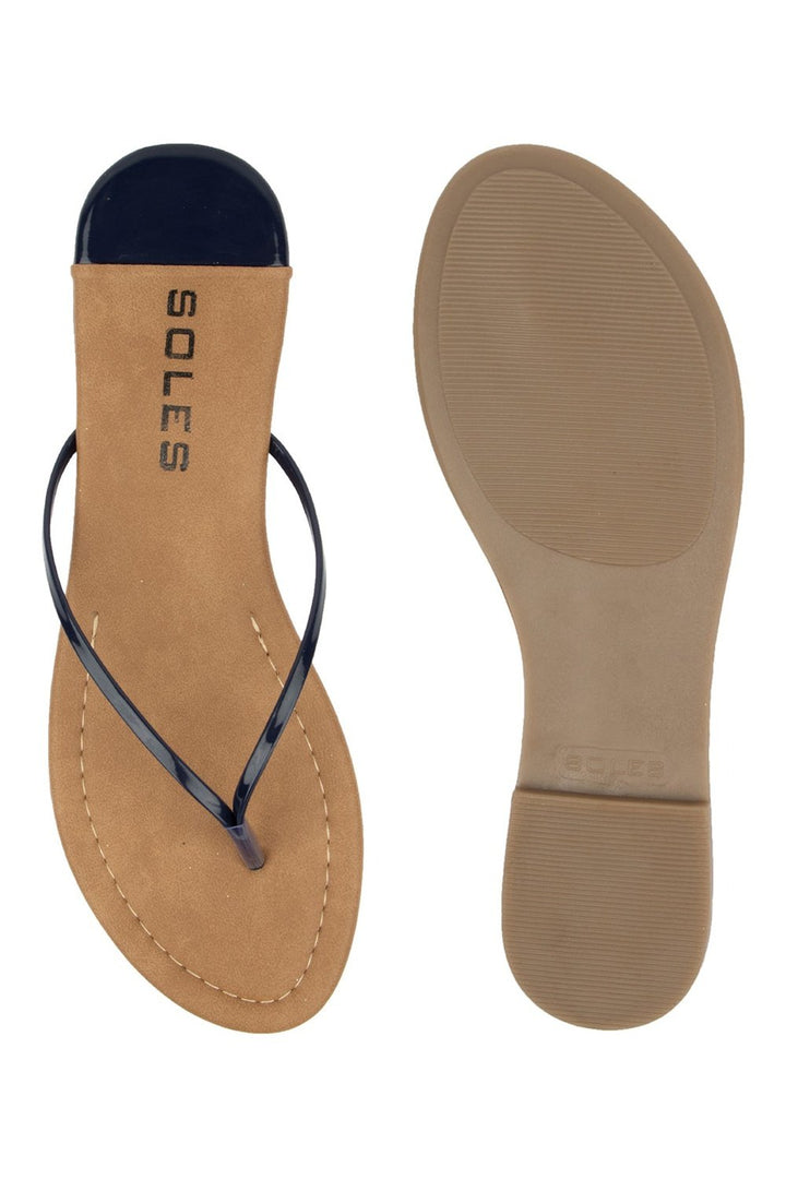 SOLES Cool Blue Flat Sandals