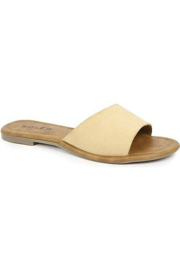 SOLES Beige Flat Sandals Flats