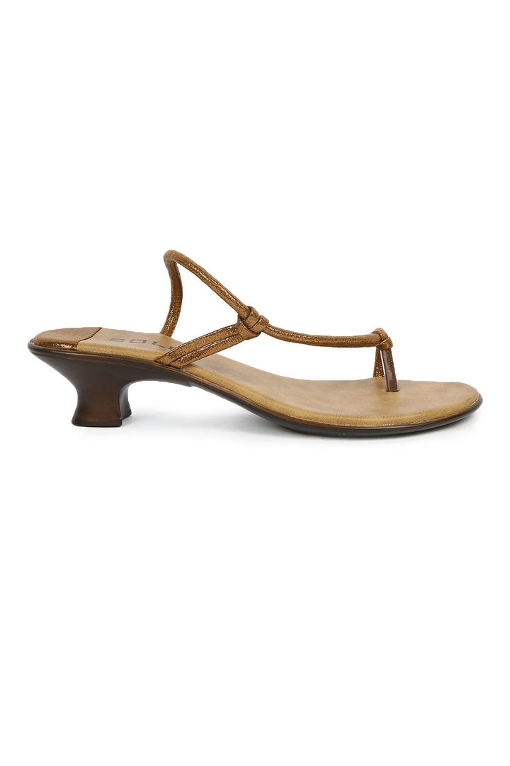 SOLES Elegant Bronze Heels - Sophisticated Style for Any Occasion - SOLES