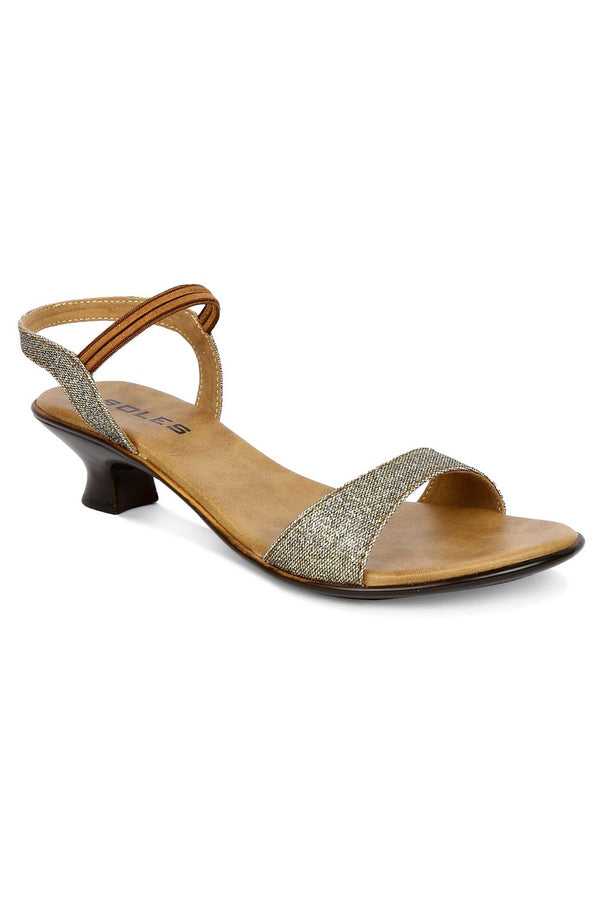 SOLES Elegant Champagne Heels Sandals - Sophisticated Style for Any Occasion - SOLES