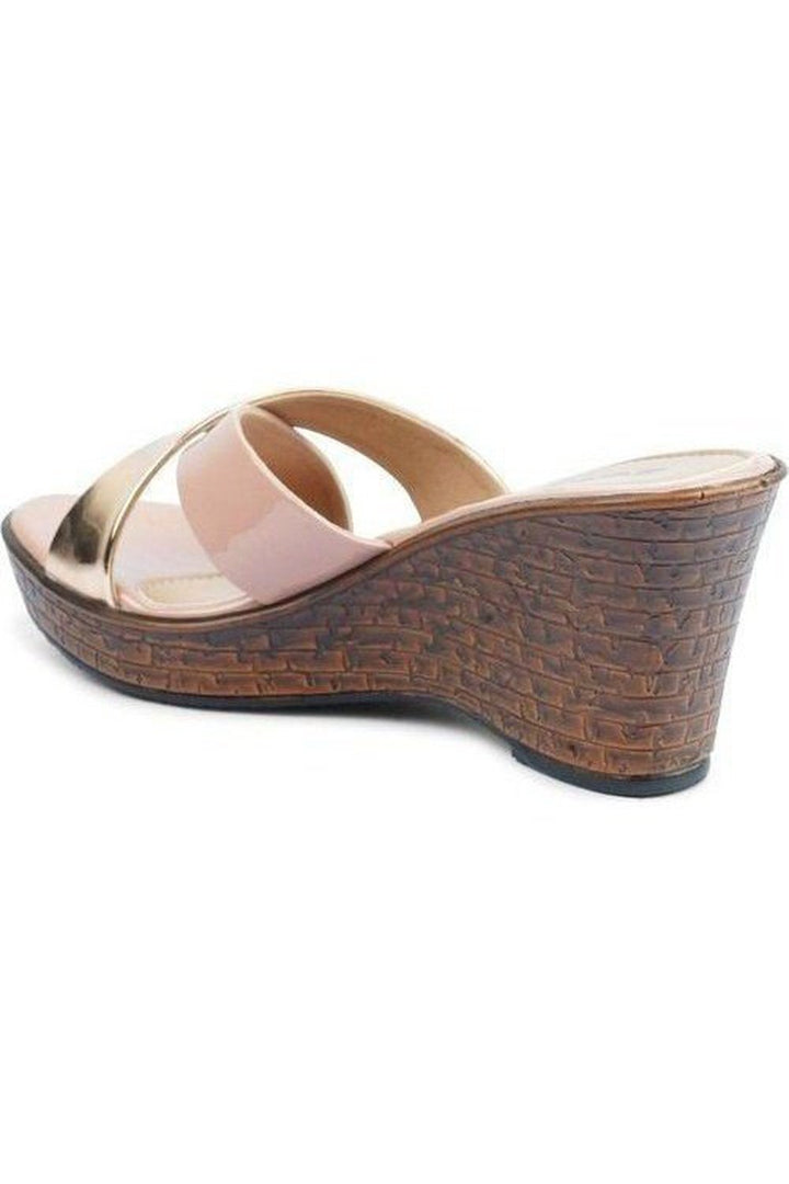 SOLES Pink Rose Gold Wedges Wedges