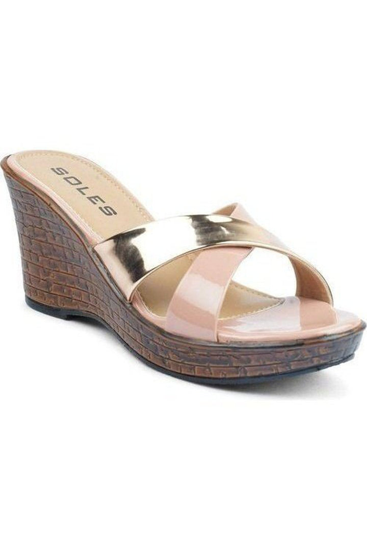 SOLES Pink Rose Gold Wedges Wedges