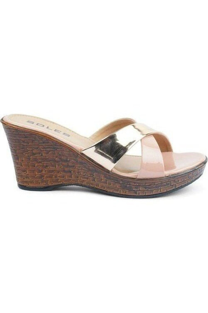 SOLES Pink Rose Gold Wedges Wedges