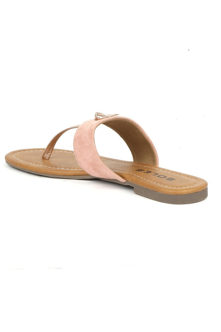 SOLES Pretty Pink Flat Sandals