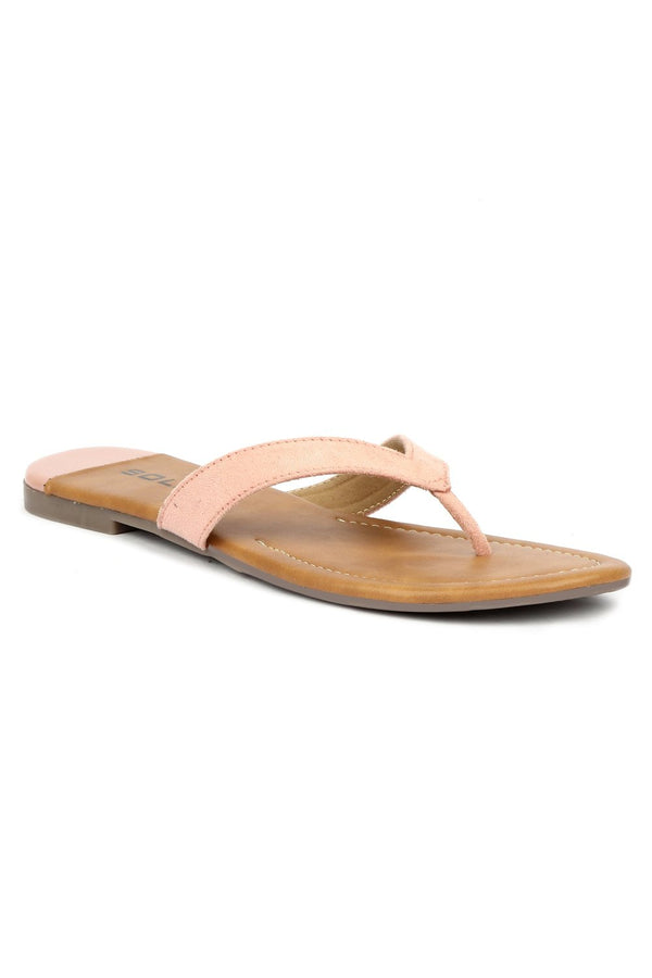 SOLES Pretty Pink Flat Sandals - Luxurious Elegance