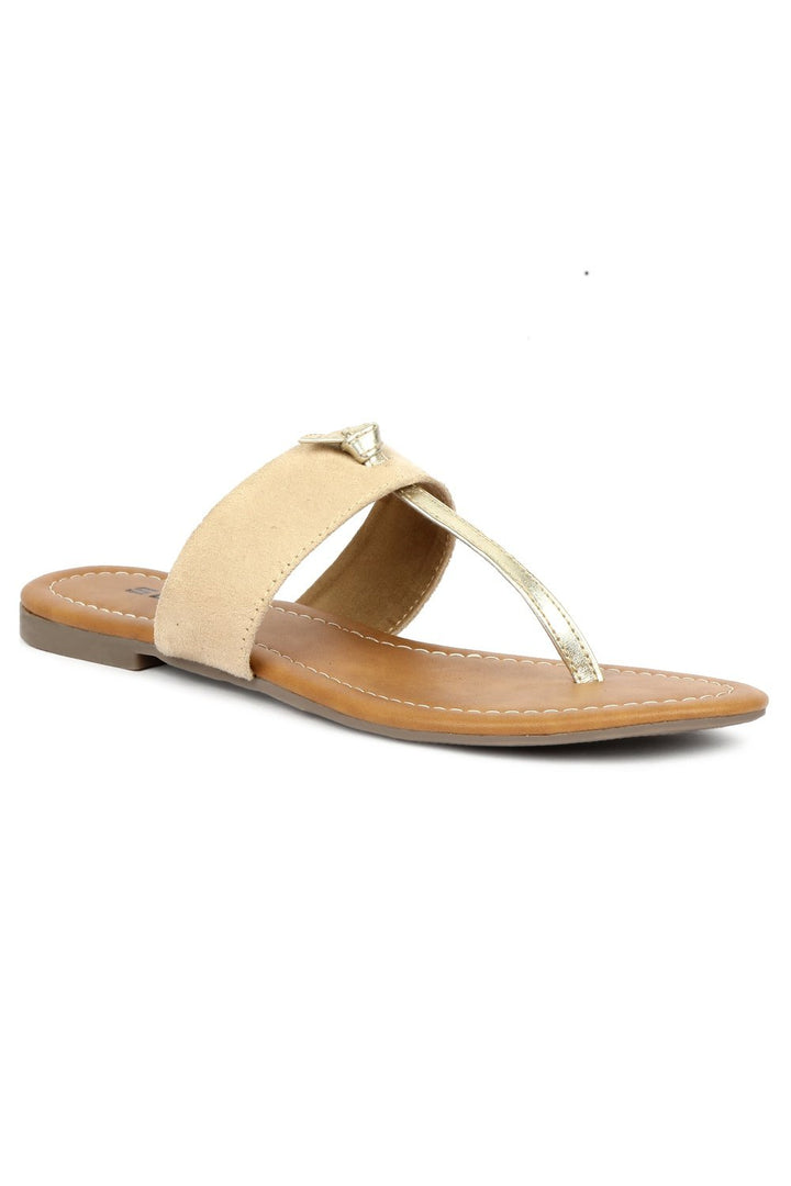 SOLES Sophisticated Beige Flat Sandals