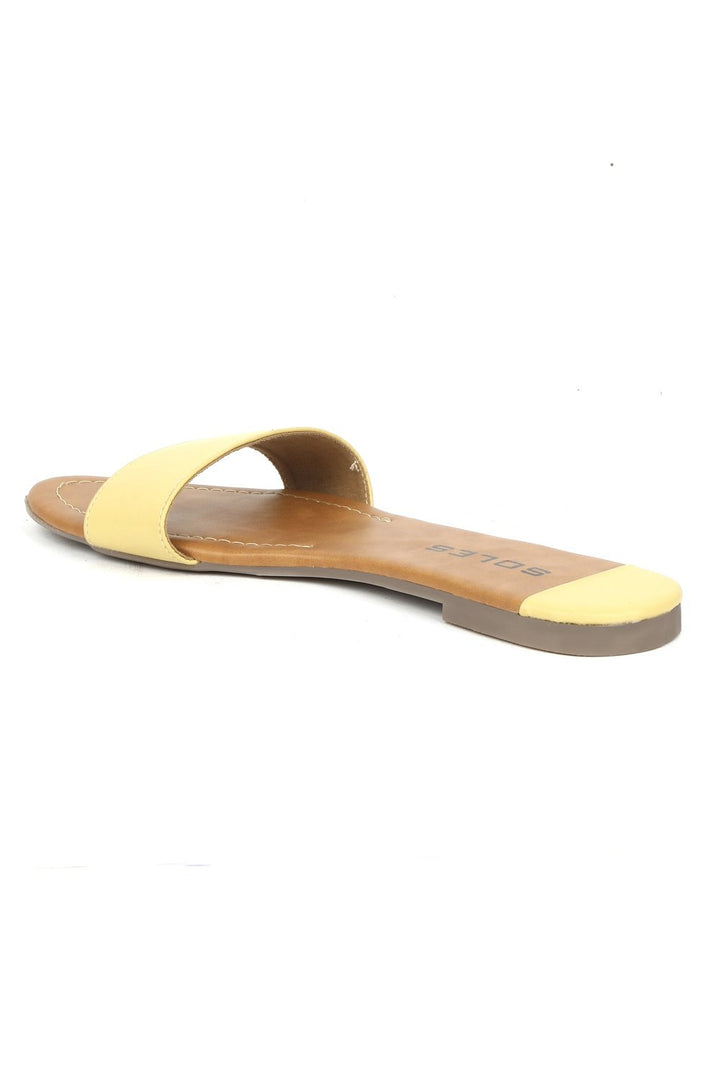 SOLES Sunny Yellow Flat Sandals