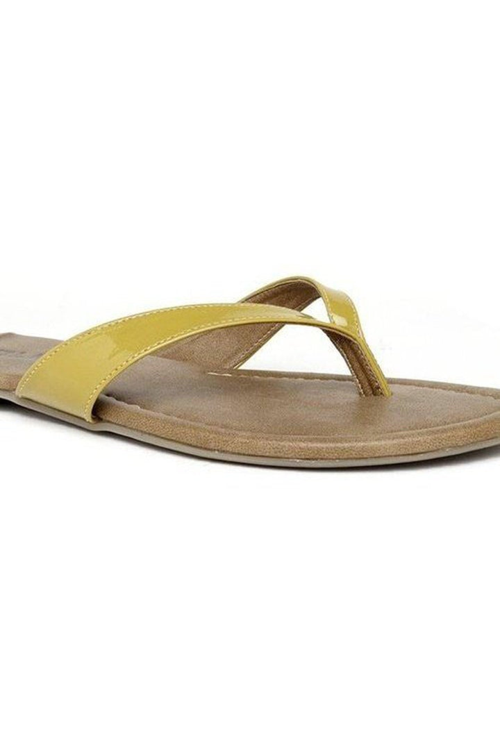SOLES Sunny Yellow Flat Sandals