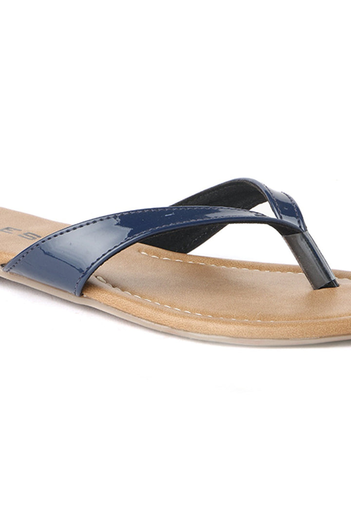 SOLES Vivid Blue Flat Sandals